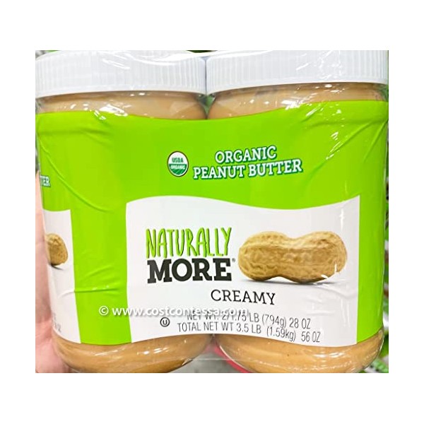 NATURALLY MORE ORGANIC PEANUT BUTTER 2/28OZ (3.5LBS)