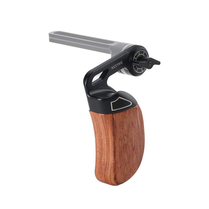 NICEYRIG Hand Grip Camera Side Handle with ARRI Rosette, Wooden