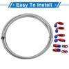 VekAuto AN10 Fuel Line Kit 10ft Vacuum Hose Automotive Fuel