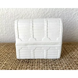 Unbranded Small Treasure Chest Ceramic Bisque / Ready To Paint Pottery / Ready to Ship