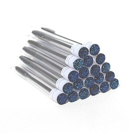 Lash Brush Wands | 20 Pack | Eyelash Extension Supplies | Disposable Lash Spoolie Brush | Blue Druzy Design