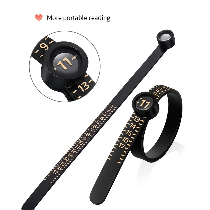 Meowoo Ring Sizer Measuring Tool with Magnifier, for Ring Measurer