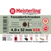 100 x MEISTERLING® Facade Screws INOX V2A 4.8 x 32