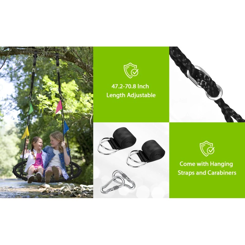 Zoshine Enjoy Relaxation in This Durable 40-Inch Black Spider Web