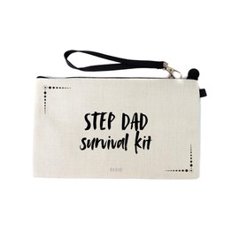 Gifts or Presents for Step Dads, Step Dad Survival Kit, Novelty Bag for Cosmetic Makup Bags, Pencil Case, Travel Organiser Zipper Pouch - cb1773
