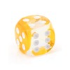 WeLoveBeads W6 Cube Crystal Orange/White Made in Germany Pack of