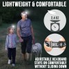 Foxelli LED Headlamp Rechargeable – Ultralight USB Rechargeable Headlamp Flas...