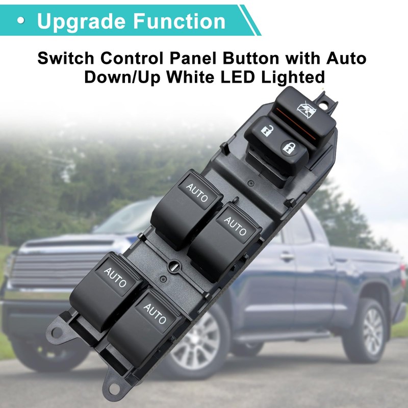 BELGEMAY 84820-0C030 White LED 4-Door Auto Power Window Switch with