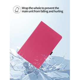 Case for TCL NXTPAPER 11 Plus Tablet 11.5 inch Android 15 Tablets,UYRUREL Leather Slim Folding Stand Cover with Hand Strap Magnet for Men Women Full Protection,Rosered.