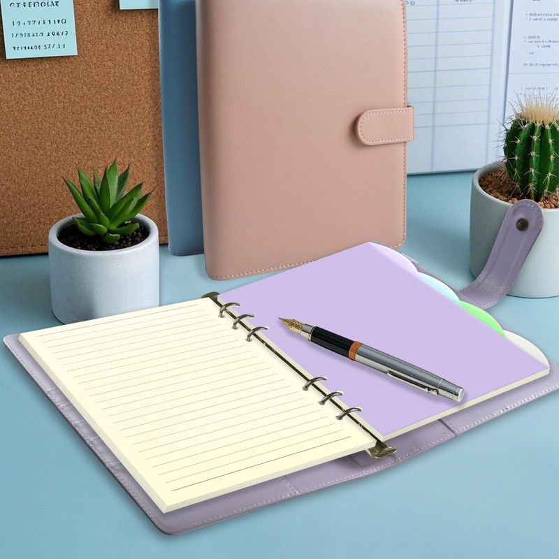 Mlife A5 Refillable Ring Binder, with 180 Sheets Refill Paper,A5