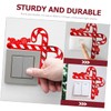 OSALADI 4sets Unique Christmas Decor Cane Candy Wall Stickers Decorative
