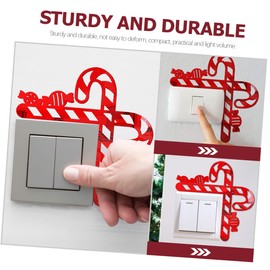 OSALADI 4sets Unique Christmas Decor Cane Candy Wall Stickers Decorative Wall Art for Home 2pcs*4