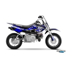 Graphics kit for Honda CRF50 (2004-2012) Revolt Series Blue 9 Mil-Dirt pit bike motorcycle stickers,dirtbike racing decal automotive motocross accessories no plastics
