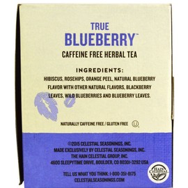 Celestial Seasonings True Blueberry Herbal Tea, 20 Count (Pack of 18)