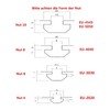 10 x T Slot T-Nut 90° L-Shape Zinc Alloy Profile