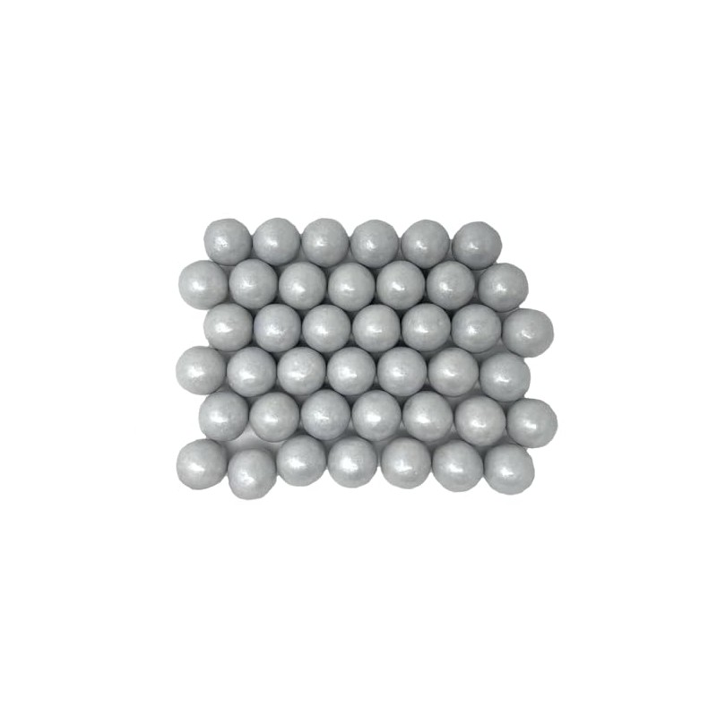 YANKEETRADERS Silver Fruit Flavored Gumballs 1", 2 Pounds Bulk