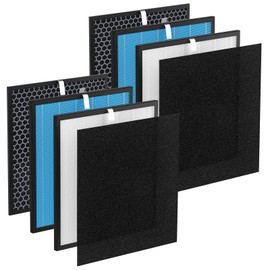 2-Set AirMax Filter Replacement Kit Compatible with Okaysou Airmax 10L Pro and Aiibot-A300 Air Purifiers, High-Efficiency 5-Stage Air Purifier Filter