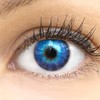 GLAMLENS Kontaktlinsen farbig mit Stärke farbige Cagliari Blue Monatslinsen weiche
