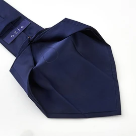 Ojie Men's Necktie, 100% Silk, Solid, Seven Fold, Business, Formal, Stylish, Made in Japan, 015: navy (satin)