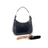modaprincipe Crocodile Embossed 2-Way Shoulder Bag, navy