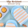 folkulture 1 Pair Short Silicone Oven Mitts, High Heat Resistant