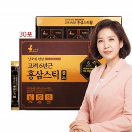 고려 6년근 홍삼 스틱/진세노사이드 홍삼농축액 녹용 영지버섯 제품/부모님 건강기능식품/30포 Korean Red Ginseng Stick 6-Year-Old / Ginsenoside Red Ginseng Concentrate with Deer Antler and Reishi Mushroom Product / Health Supplement for Parents / 30 Sachets