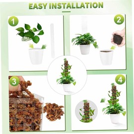 for Plants 6Pcs Plant Support Moss Stick Water Retention Plant Support D-Shaped Corrosion Resistance Connectable Moss Poles for Climbing Plants