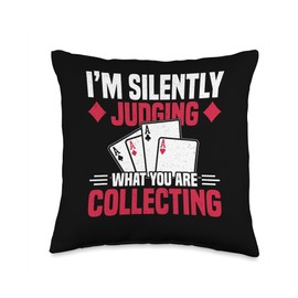 Gin Rummy Player Gin Rummy Card Game Card Holder Gin Rummy Throw Pillow
