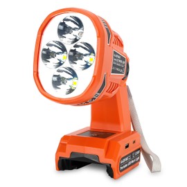 Adisipsoarin Cordless LED Flashlight for Black and Decker 20v Battery, 22W LED Work Light with USB-A&USB-C 2.1A Fast Charging Ports for Jobsite, Car Repairing, Camping, Emergency