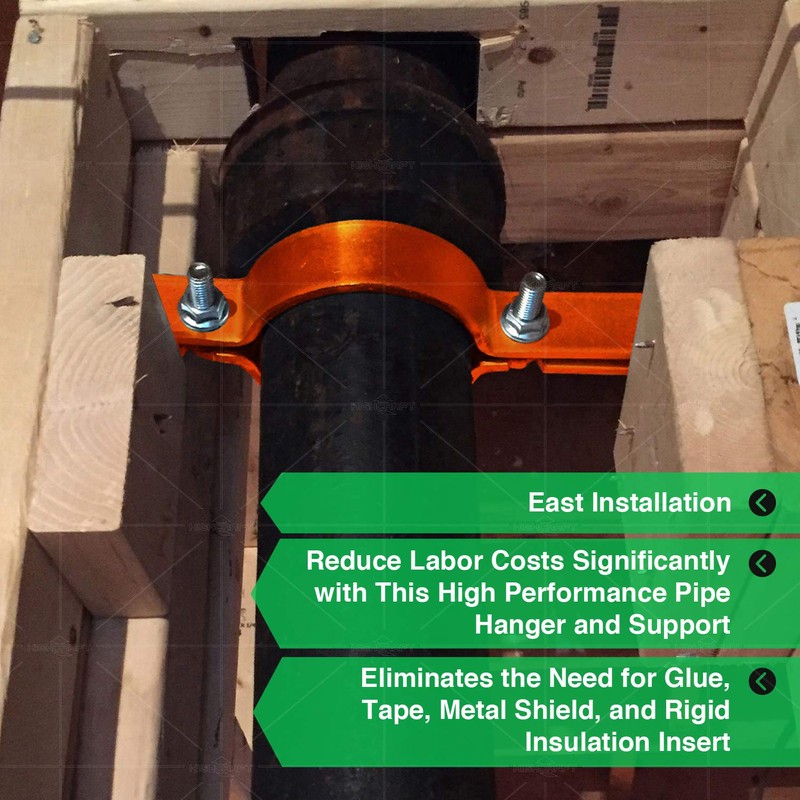 Highcraft RISEEC02 Riser Wall Ceiling Mount Vertical Piping Support-Plumbing Extension