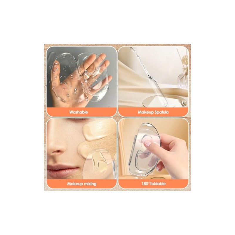 Simpeak 3 en 1 Paleta de Mezcla de Maquillaje, Pequeñas