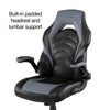 STAPLES Emerge Vortex Bonded Leather Ergonomic Gaming Chair with Lumbar