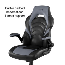 STAPLES Emerge Vortex Bonded Leather Ergonomic Gaming Chair with Lumbar Support, High Back and Adjustable Tilt Lock