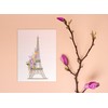 Stonehouse Collection | Floral Eiffel Tower Note Card | Paris