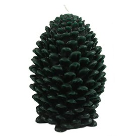 Candlestock Handmade Natural Beeswax Pinecone Candle - Large - Olive