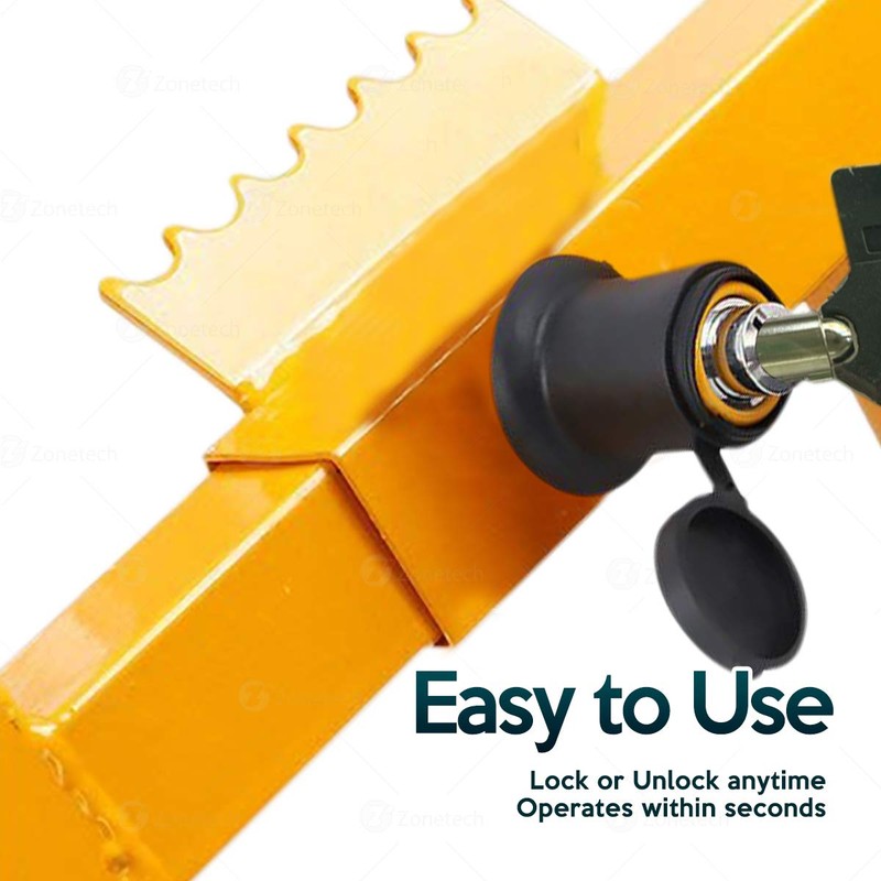 ZONETECH 2-Pack Security Wheel Chock Lock- Trailer Clamp Boot Tire