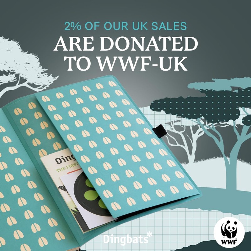 Dingbats* Wildlife Lined Journal A5 - Vegan Leather Soft Cover,