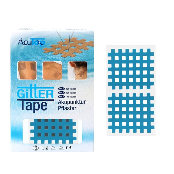 AcuTop Type C, Grid Tape, Blue, 40 Tapes, Acupuncture Plasters,