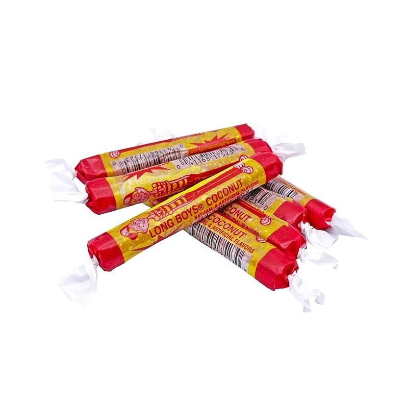 Smarty Stop Long Boys Coconut Caramel Chewy Candy Individually Wrapped