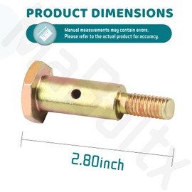 MaBoltx 638-04012A Shoulder Bolt w/Grease Fitting for MTD Cub Cadet Craftsman RZT SLT GT LT 1050 1550 42 44 48 50, Replace 638-04012, 738-3005, 738-3005A, 938-3005A, YS-638-04012A