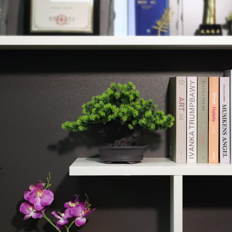 Artificial Bonsai Tree - Fake Plants for Home Decor, Bookshelf