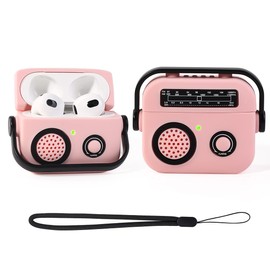 Case for AirPods 3rd Generation Earbuds(2021), XMBYGY Silicone Cute Cartoon Case Protective Shockproof Covers with Keychain for AirPods 3