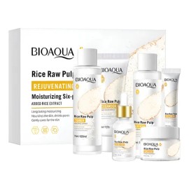 Suero Facial Arroz Kit 6pz Bioaqua Skincare Aclara Manchas