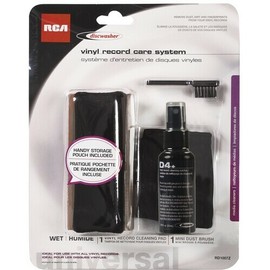 Discwasher RD1007Z D4+ Record Care System - Fluid, Brush & Storage Bag (Black &
