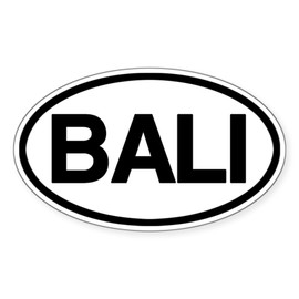 CafePress Bali Oval Car Bumper Sticker