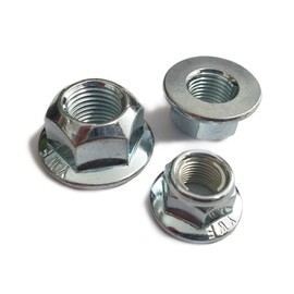 Metric Flange Lock Nuts, M12 x 1.25 Fine Thread, Grade 10.9, DIN6927, 10 Pack