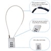 SISAV 3 Digit Cable Combination Lock 12 inches Cable for