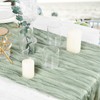 Lvydec 5 Pack Sage Green Cheesecloth Table Runner 13ft Rustic