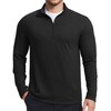 PINSPARK Men's Quarter Zip Up Pullover Mock Neck Sweatshirts Long