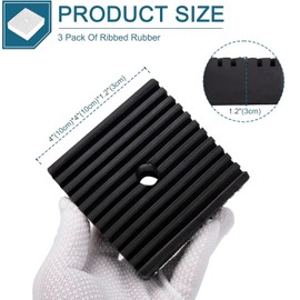 4 Pack Shock pad for air Compressor or Equipment Solid Rubber 4x4x1v